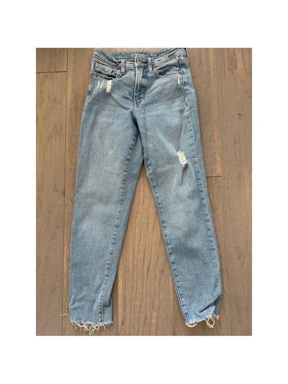 Old Navy Light Blue High Rise Straight Leg Jeans Size 0